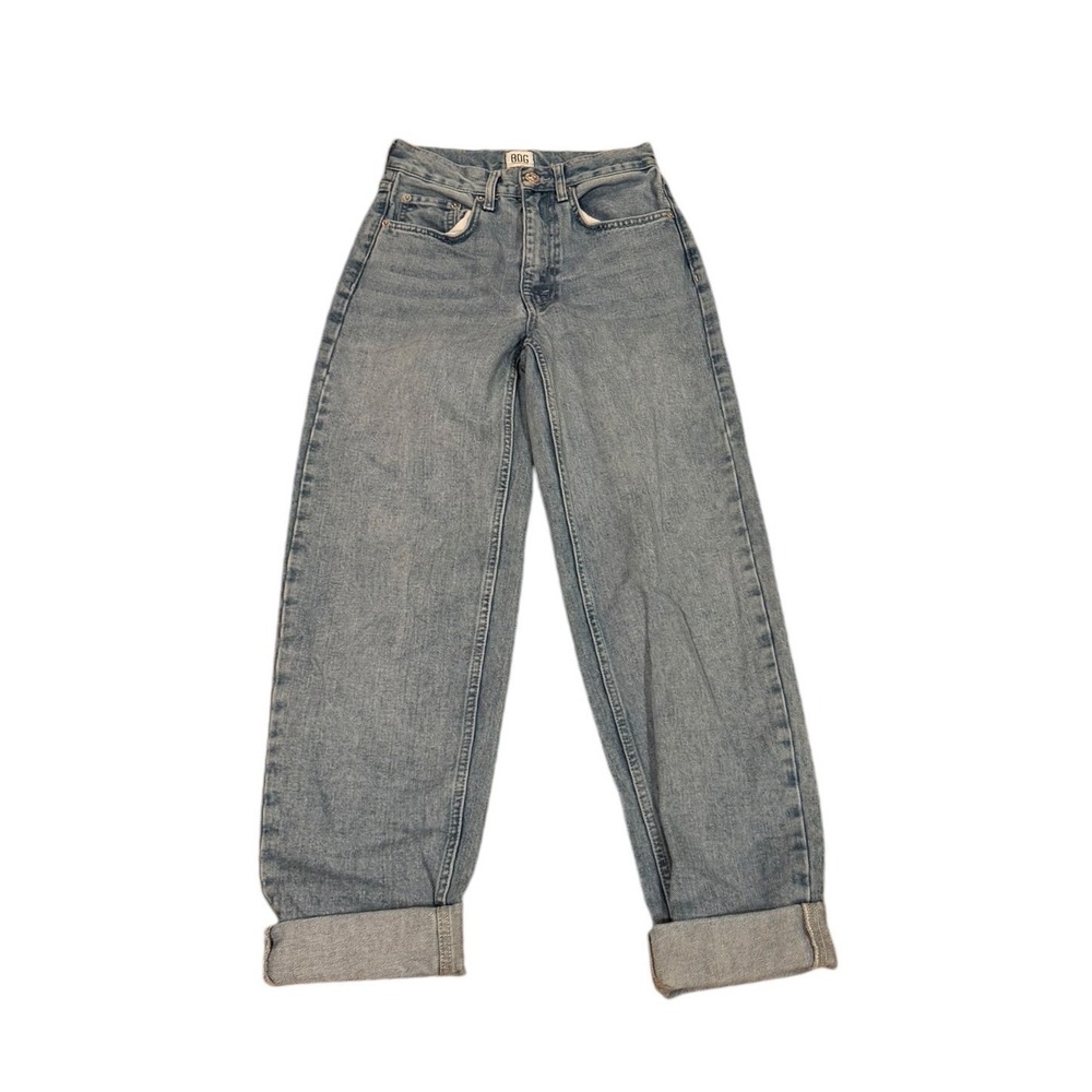 BDG Urban Outfitters High-Rise Baggy Jeans Light Wash Blue Denim Size 24